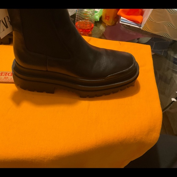 Zara Black Leather Chelsea Boot Size 9/40, NWT - NWOB - Picture 12 of 16
